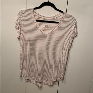 Striped v neck